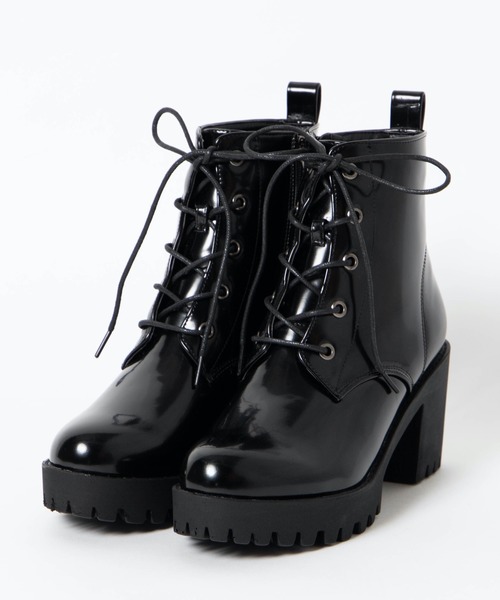 WEGO（ウィゴー）の「WEGO/タンクヒールブーツ（ブーツ・レディース・ブラック/ブラック系その他/その他1・MEDIUM/LARGE）」の14枚目の写真