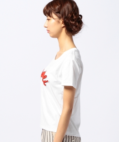 Another Edition（アナザーエディション）の「AE Hau’oli T ◆（Tシャツ/カットソー・レディース・オフホワイト/レッド/コバルトブルー・フリー）」の11枚目の写真