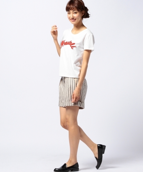 Another Edition（アナザーエディション）の「AE Hau’oli T ◆（Tシャツ/カットソー・レディース・オフホワイト/レッド/コバルトブルー・フリー）」の6枚目の写真