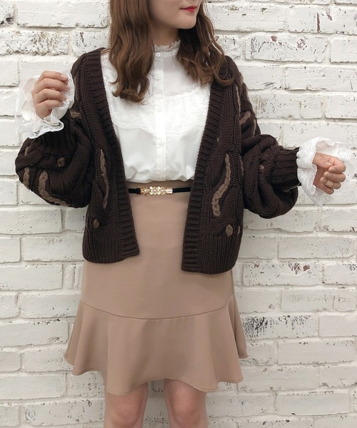 one after another NICE CLAUP（ワンアフターアナザーナイスクラップ）の「【Web限定】ブラウス＋スカート+ベルト+カチューシャ（4点セット）（ワンピース・レディース・オフホワイト/ベージュ・FREE）」の17枚目の写真