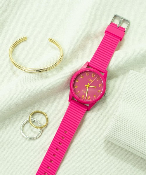 Q&Q（キューアンドキュー）の「【 Q&Q / シチズン 】 VS40 カラーウォッチ ウレタン 防水時計 HDG（アナログ腕時計・メンズ・ホワイト/ライトブルー/パープル/ネイビー/レッド/サックスブルー/ピンク/シルバー/ゴールド・FREE）」の6枚目の写真