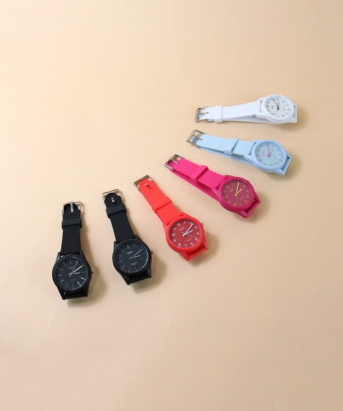 Q&Q（キューアンドキュー）の「【 Q&Q / シチズン 】 VS40 カラーウォッチ ウレタン 防水時計 HDG（アナログ腕時計・メンズ・ホワイト/ライトブルー/パープル/ネイビー/レッド/サックスブルー/ピンク/シルバー/ゴールド・FREE）」の14枚目の写真