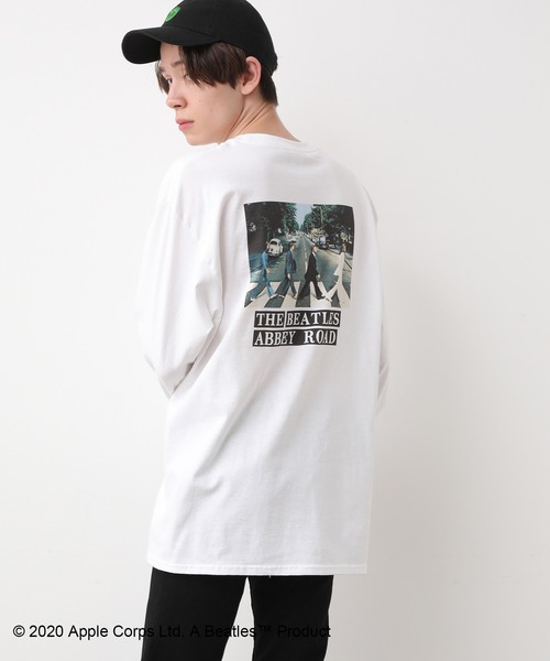 JUNRED（ジュンレッド）の「【Beatles/ビートルズ】コラボロンT（Tシャツ/カットソー・メンズ・ホワイト/ブラック・M/L/LL）」の2枚目の写真