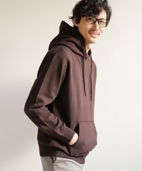 GLOBAL WORK（グローバルワーク）の「ソフトツイスト裏起毛フード/864479（パーカー・メンズ・ホワイト/イエロー/ミント/ブラウン系その他/チェリーピンク・SMALL/MEDIUM/LARGE/X-LARGE）」の2枚目の写真