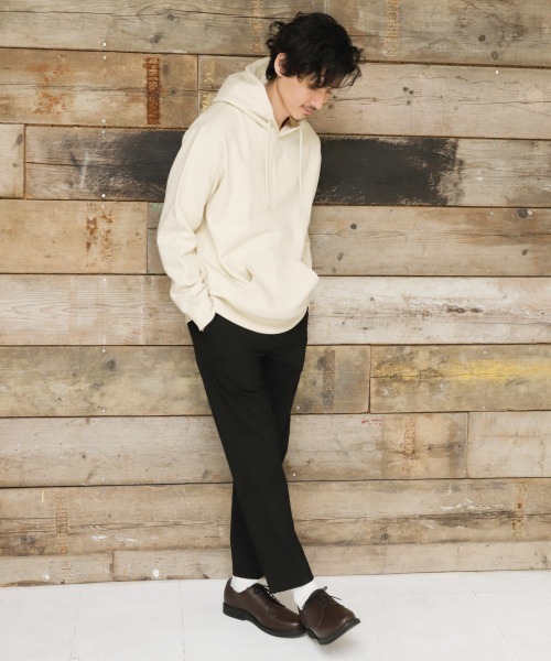 GLOBAL WORK（グローバルワーク）の「ソフトツイスト裏起毛フード/864479（パーカー・メンズ・ホワイト/イエロー/ミント/ブラウン系その他/チェリーピンク・SMALL/MEDIUM/LARGE/X-LARGE）」の6枚目の写真