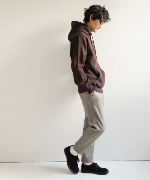 GLOBAL WORK（グローバルワーク）の「ソフトツイスト裏起毛フード/864479（パーカー・メンズ・ホワイト/イエロー/ミント/ブラウン系その他/チェリーピンク・SMALL/MEDIUM/LARGE/X-LARGE）」の11枚目の写真