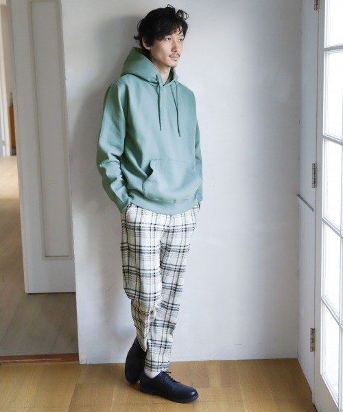 GLOBAL WORK（グローバルワーク）の「ソフトツイスト裏起毛フード/864479（パーカー・メンズ・ホワイト/イエロー/ミント/ブラウン系その他/チェリーピンク・SMALL/MEDIUM/LARGE/X-LARGE）」の13枚目の写真