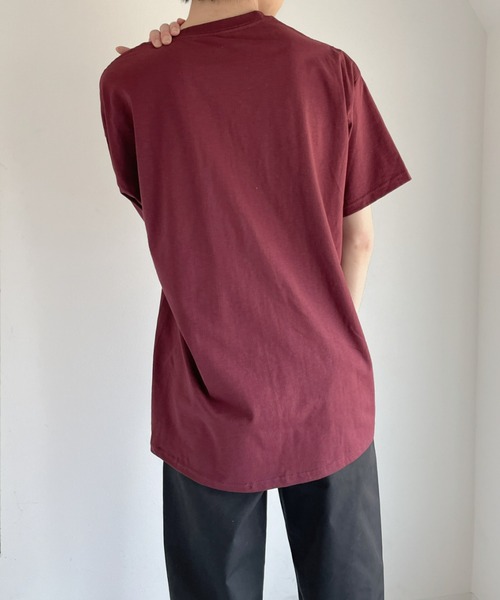 Champion(チャンピオン)の「【Champion Authentic T-SHIRTS】チャンピオン オーバーサイズ コットン 無地 1/2スリーブ 半袖 Tシャツ(Tシャツ/カットソー・メンズ・ホワイト/ブラック/ネイビー/杢グレー/ダークグリーン/マルーン/パープル/サンドベージュ/ライトブルー/チャコールグレー/アッシュグレー・S/M/L/XL)」の14枚目の写真