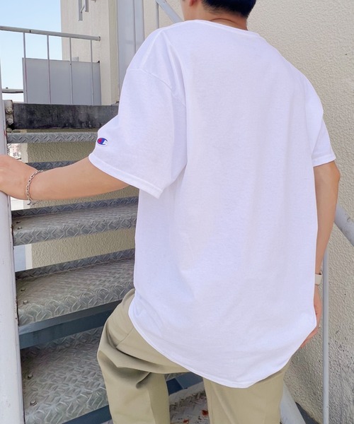 Champion / Tシャツ/M/コットン/WHT/無地 セール】【Champion Authentic T-SHIRTS】チャンピオン オーバーサイズ