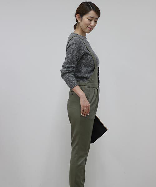 ELFORBR（エルフォーブル）の「フラノサロペットパンツ（その他パンツ・レディース・カーキ/ブラック・38/36）」の13枚目の写真