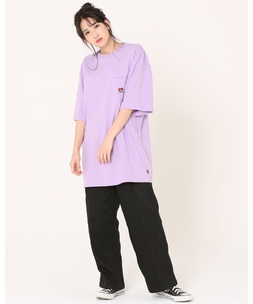 BEN DAVIS(ベンデイビス)の「《BEN DAVIS》BIG SIZING POCKET TEE/抗菌防臭(Tシャツ/カットソー・メンズ・ホワイト/ブラック/ベージュ/パープル/カーキ/グリーン/チャコールグレー/オレンジ/マスタード・SMALL/MEDIUM/LARGE/X-LARGE)」の7枚目の写真