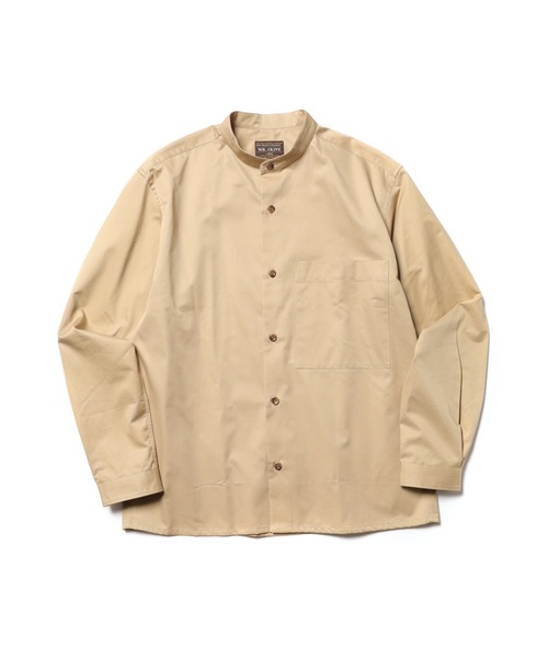 MR.OLIVE(ミスターオリーブ)の「BRITISH TWILL / バンドカラーシャツ(スタンドカラーシャツ)(シャツ/ブラウス・メンズ・ブラック/ベージュ・LARGE/MEDIUM/SMALL)」の4枚目の写真