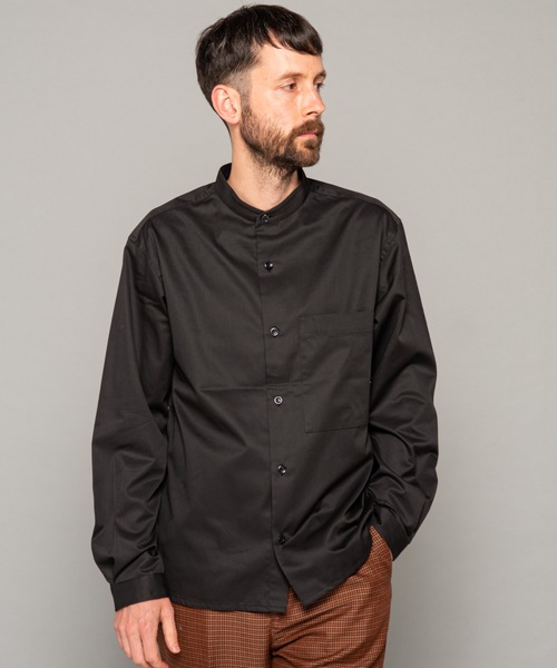 MR.OLIVE(ミスターオリーブ)の「BRITISH TWILL / バンドカラーシャツ(スタンドカラーシャツ)(シャツ/ブラウス・メンズ・ブラック/ベージュ・LARGE/MEDIUM/SMALL)」の10枚目の写真