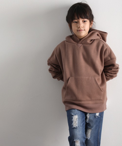 classicalelf（クラシカルエルフ）の「キッズ ビッグシルエットプルオーバーパーカー(長袖)（パーカー・キッズ・ブラック/ベージュ/グレー/モカ/ライトカーキ・130/140/150）」の20枚目の写真