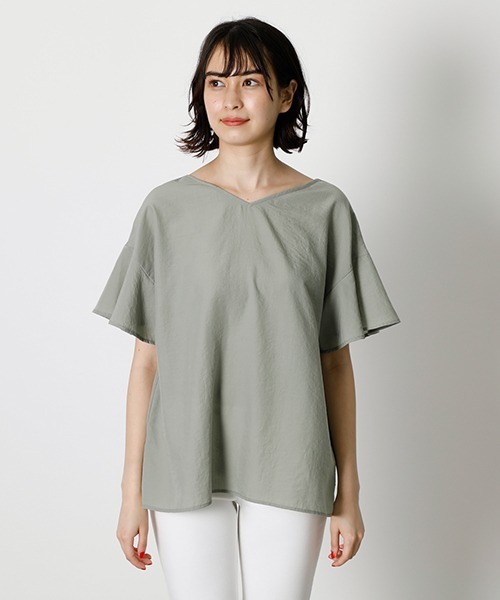 2WAY FRILL BLOUSE/2WAYフリルブラウス（Tシャツ/カットソー