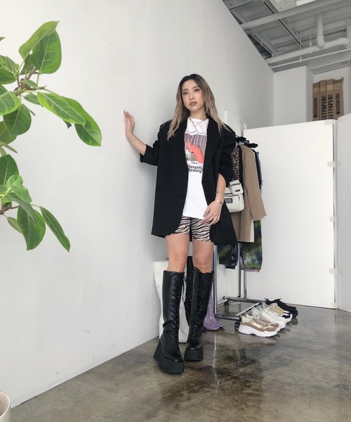 FIG&VIPER（フィグアンドバイパー）の「レースUPロングブーツ（ブーツ・レディース・ブラック・MEDIUM/LARGE/SMALL）」の9枚目の写真