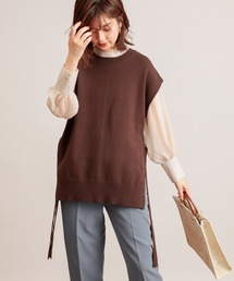 natural couture | サイドリボンゆるベスト(ベスト)