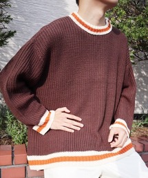 Air Tokyo | ローゲージ オーバーサイズ ニット 【ファッションインフルエンサー風早ゆうた × AIR TOKYOコラボ】 ビッグシルエット セーター クルーネック(ニット/セーター)