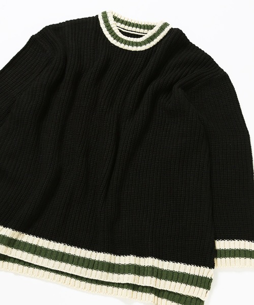 Air Tokyo（エアートウキョー）の「ローゲージ オーバーサイズ ニット  【ファッションインフルエンサー風早ゆうた × AIR TOKYOコラボ】 ビッグシルエット セーター クルーネック（ニット/セーター・メンズ・ブラック/グレー/ブラウン・FREE）」の8枚目の写真