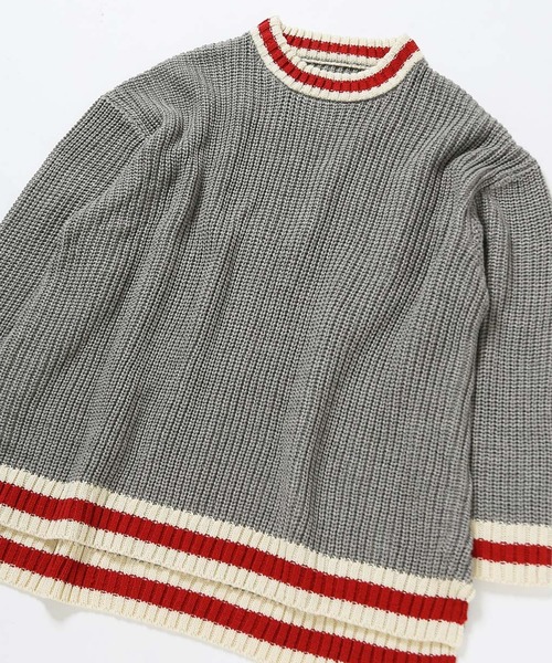 Air Tokyo（エアートウキョー）の「ローゲージ オーバーサイズ ニット  【ファッションインフルエンサー風早ゆうた × AIR TOKYOコラボ】 ビッグシルエット セーター クルーネック（ニット/セーター・メンズ・ブラック/グレー/ブラウン・FREE）」の11枚目の写真