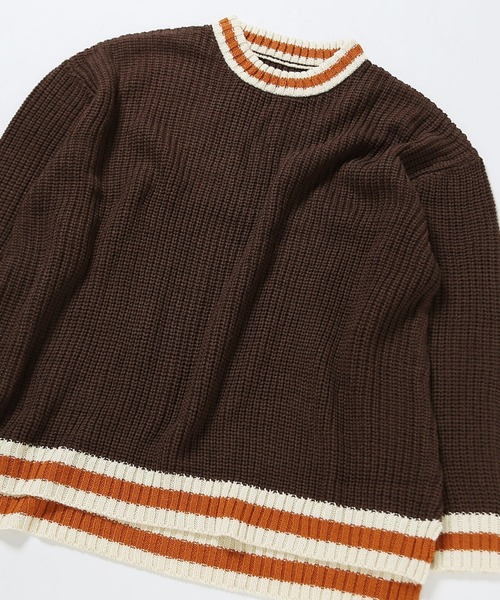 Air Tokyo（エアートウキョー）の「ローゲージ オーバーサイズ ニット  【ファッションインフルエンサー風早ゆうた × AIR TOKYOコラボ】 ビッグシルエット セーター クルーネック（ニット/セーター・メンズ・ブラック/グレー/ブラウン・FREE）」の14枚目の写真