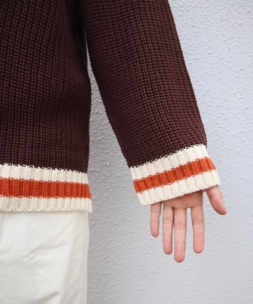 Air Tokyo（エアートウキョー）の「ローゲージ オーバーサイズ ニット  【ファッションインフルエンサー風早ゆうた × AIR TOKYOコラボ】 ビッグシルエット セーター クルーネック（ニット/セーター・メンズ・ブラック/グレー/ブラウン・FREE）」の20枚目の写真