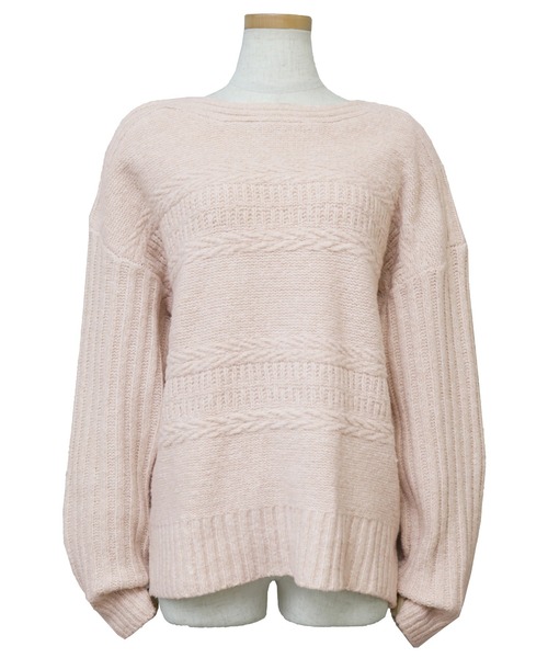 reca（レカ）の「ボリュームデザインニット（ニット/セーター・レディース・グリーン/モカ/アイボリー・M）」の13枚目の写真