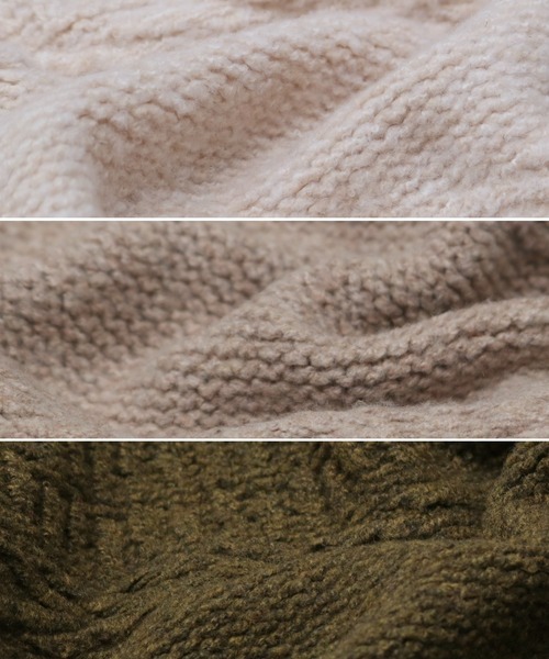 reca（レカ）の「ボリュームデザインニット（ニット/セーター・レディース・グリーン/モカ/アイボリー・M）」の19枚目の写真