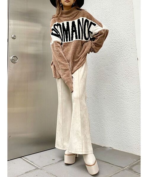 GYDA（ジェイダ）の「【WEB限定】BROMANCE ジャガードニットTOPS（ニット/セーター・レディース・アイボリー/ネイビー/ブラウン・FREE）」の4枚目の写真