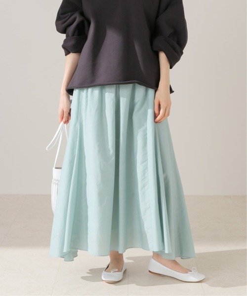FRAMeWORK（フレームワーク）の「コットンシルク切り替えスカート◆（スカート・レディース・ブラウン/ライトグリーン/ネイビー・40/38/36）」の3枚目の写真