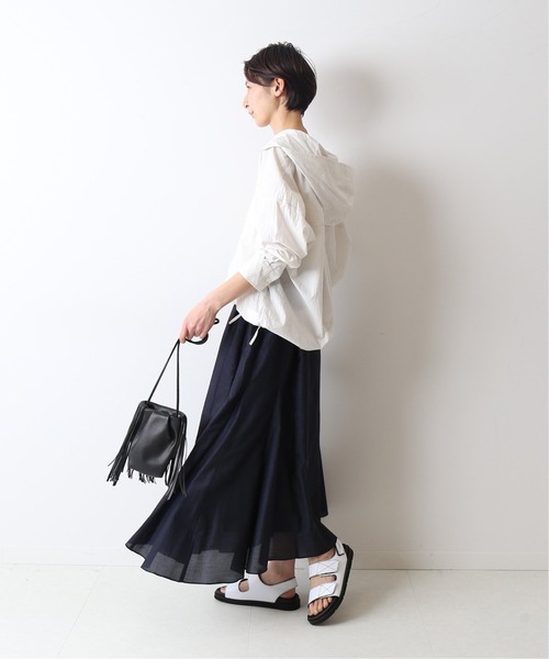 FRAMeWORK（フレームワーク）の「コットンシルク切り替えスカート◆（スカート・レディース・ブラウン/ライトグリーン/ネイビー・40/38/36）」の8枚目の写真