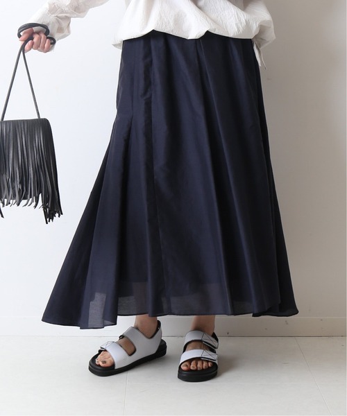 FRAMeWORK（フレームワーク）の「コットンシルク切り替えスカート◆（スカート・レディース・ブラウン/ライトグリーン/ネイビー・40/38/36）」の9枚目の写真