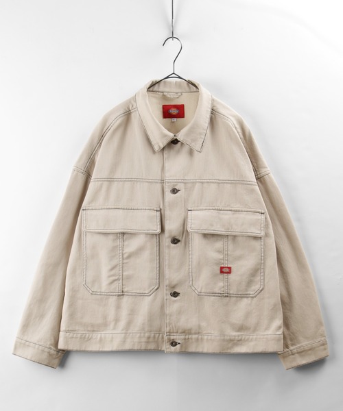 Dickies(ディッキーズ)の「【Dickies/ディッキーズ】 ショートジャケット ビッグシルエット ワンポイント ブランドロゴ ジャケット/カバーオール/(ブルゾン・メンズ・ブラック/ホワイト・M/L)」の2枚目の写真
