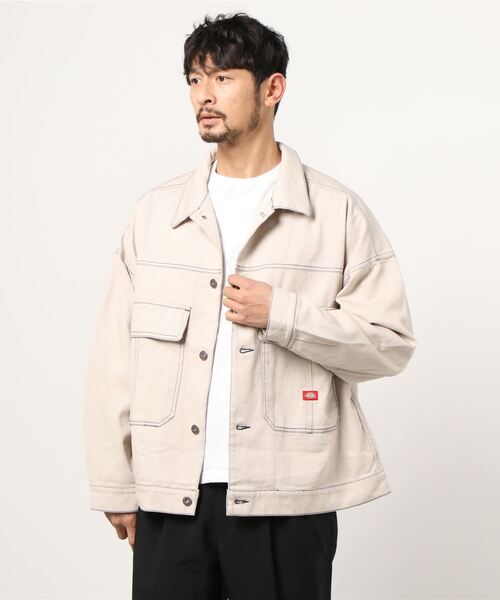 Dickies(ディッキーズ)の「【Dickies/ディッキーズ】 ショートジャケット ビッグシルエット ワンポイント ブランドロゴ ジャケット/カバーオール/(ブルゾン・メンズ・ブラック/ホワイト・M/L)」の3枚目の写真