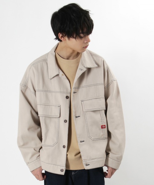 Dickies(ディッキーズ)の「【Dickies/ディッキーズ】 ショートジャケット ビッグシルエット ワンポイント ブランドロゴ ジャケット/カバーオール/(ブルゾン・メンズ・ブラック/ホワイト・M/L)」の8枚目の写真