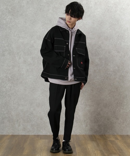 Dickies(ディッキーズ)の「【Dickies/ディッキーズ】 ショートジャケット ビッグシルエット ワンポイント ブランドロゴ ジャケット/カバーオール/(ブルゾン・メンズ・ブラック/ホワイト・M/L)」の18枚目の写真