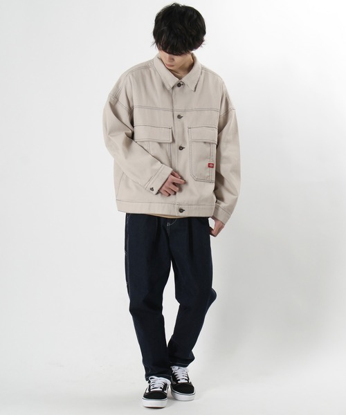 Dickies(ディッキーズ)の「【Dickies/ディッキーズ】 ショートジャケット ビッグシルエット ワンポイント ブランドロゴ ジャケット/カバーオール/(ブルゾン・メンズ・ブラック/ホワイト・M/L)」の19枚目の写真