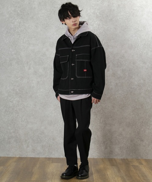 Dickies(ディッキーズ)の「【Dickies/ディッキーズ】 ショートジャケット ビッグシルエット ワンポイント ブランドロゴ ジャケット/カバーオール/(ブルゾン・メンズ・ブラック/ホワイト・M/L)」の20枚目の写真