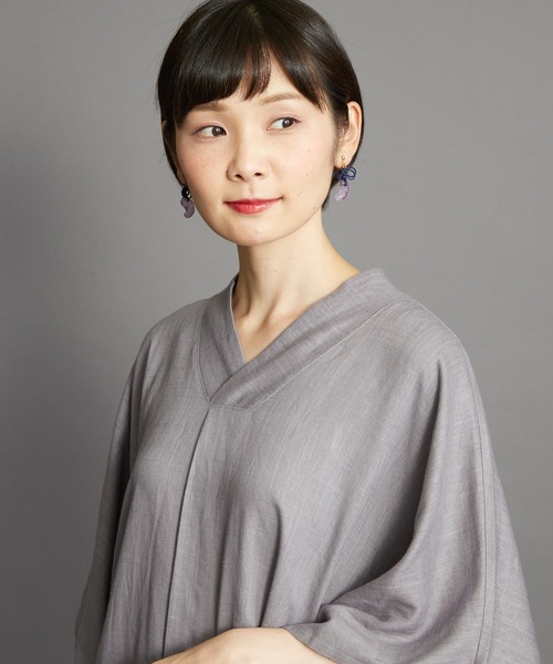 カヤ(カヤ)の「【カヤ】勾玉吉祥結びイヤリング(イヤリング・レディース・オレンジ/レッド/パープル/ブラウン/ブラック/ライトピンク/グリーン/クリア/ダークブルー・FREE)」の13枚目の写真