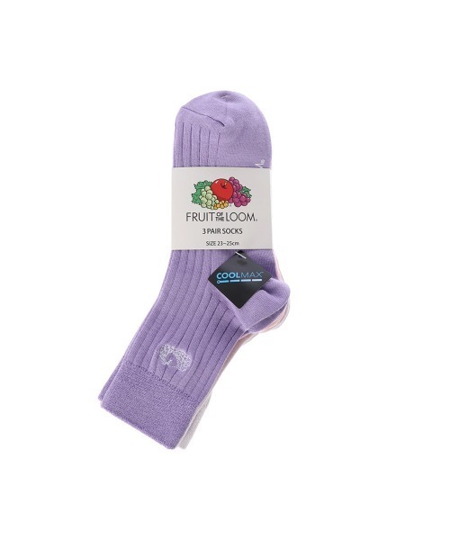 FRUIT OF THE LOOM（フルーツオブザルーム）の「FRUIT OF THE LOOM　Q リブカラー刺繍 ソックス（ソックス/靴下・レディース・A/B・FREE）」の10枚目の写真