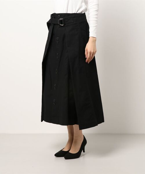 RNA(アールエヌエー)の「G1009 セミラップロングスカート(スカート・レディース・カーキ/ブラック/ベージュ・MEDIUM)」の2枚目の写真