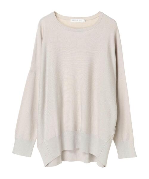 AMERICAN HOLIC（アメリカンホリック）の「クルーネックコクーンニットプルオーバー　＊●（ニット/セーター・レディース・チャコールグレー/オフホワイト/ピンク/サックスブルー/オレンジ/グレイッシュベージュ・L/M）」の14枚目の写真