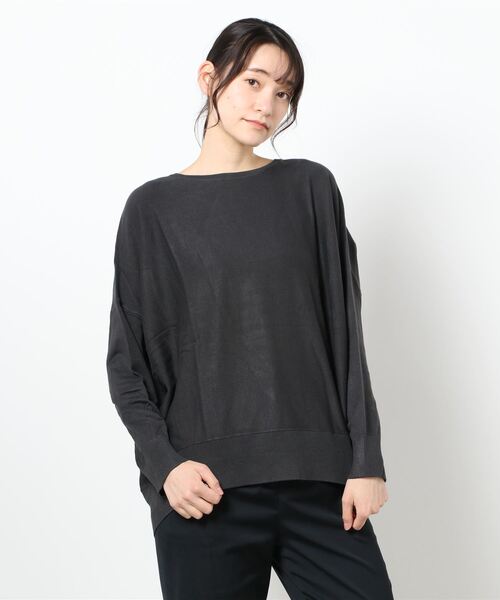 AMERICAN HOLIC（アメリカンホリック）の「クルーネックコクーンニットプルオーバー　＊●（ニット/セーター・レディース・チャコールグレー/オフホワイト/ピンク/サックスブルー/オレンジ/グレイッシュベージュ・L/M）」の9枚目の写真