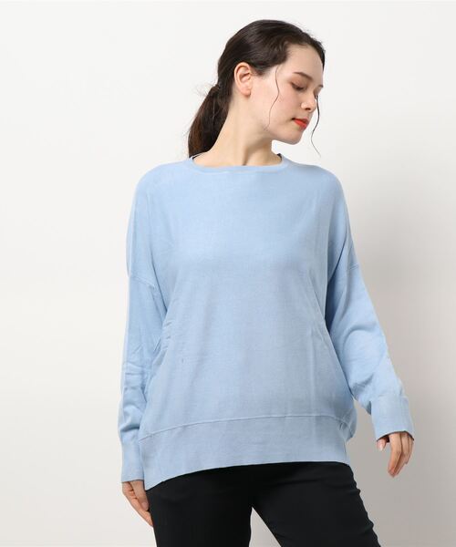 AMERICAN HOLIC（アメリカンホリック）の「クルーネックコクーンニットプルオーバー　＊●（ニット/セーター・レディース・チャコールグレー/オフホワイト/ピンク/サックスブルー/オレンジ/グレイッシュベージュ・L/M）」の8枚目の写真