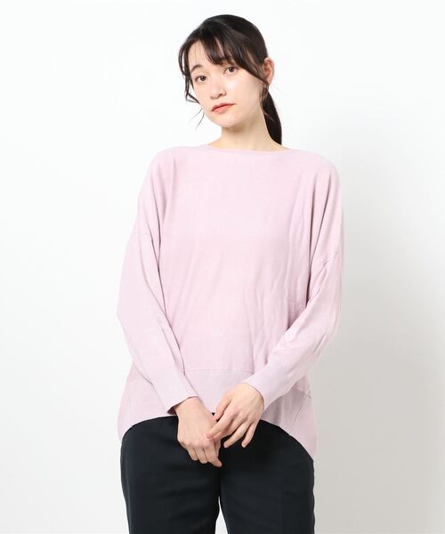 AMERICAN HOLIC（アメリカンホリック）の「クルーネックコクーンニットプルオーバー　＊●（ニット/セーター・レディース・チャコールグレー/オフホワイト/ピンク/サックスブルー/オレンジ/グレイッシュベージュ・L/M）」の7枚目の写真