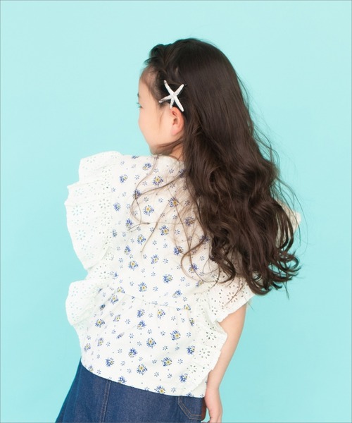 RAGMART（ラグマート）の「袖レース 半袖Tシャツ（Tシャツ/カットソー・キッズ・オフホワイト/グリーン・110cm/130cm/120cm/100cm）」の10枚目の写真