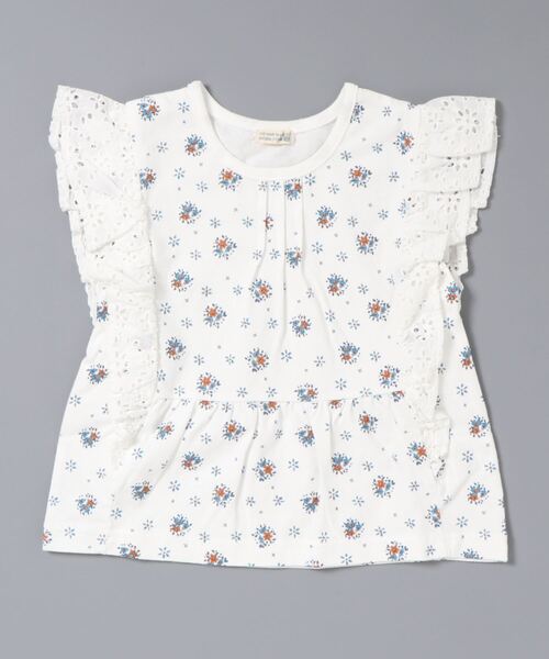 RAGMART（ラグマート）の「袖レース 半袖Tシャツ（Tシャツ/カットソー・キッズ・オフホワイト/グリーン・110cm/130cm/120cm/100cm）」の7枚目の写真