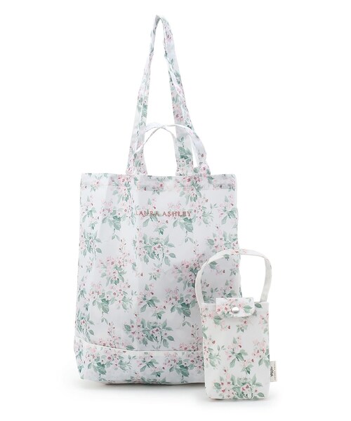 LAURA ASHLEY(ローラアシュレイ)の「フローラルエコバッグ(エコバッグ/サブバッグ・レディース・ピンク系5/サックスブルー系/ホワイト系1・00)」の2枚目の写真