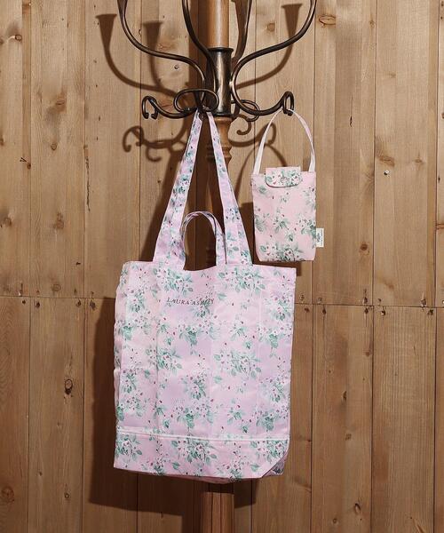 LAURA ASHLEY(ローラアシュレイ)の「フローラルエコバッグ(エコバッグ/サブバッグ・レディース・ピンク系5/サックスブルー系/ホワイト系1・00)」の1枚目の写真