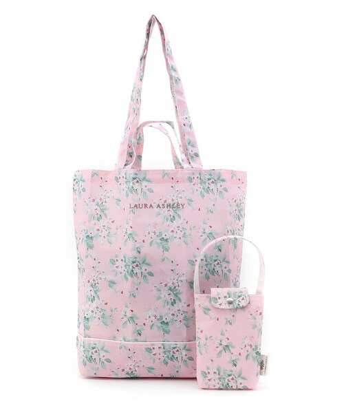 LAURA ASHLEY(ローラアシュレイ)の「フローラルエコバッグ(エコバッグ/サブバッグ・レディース・ピンク系5/サックスブルー系/ホワイト系1・00)」の6枚目の写真